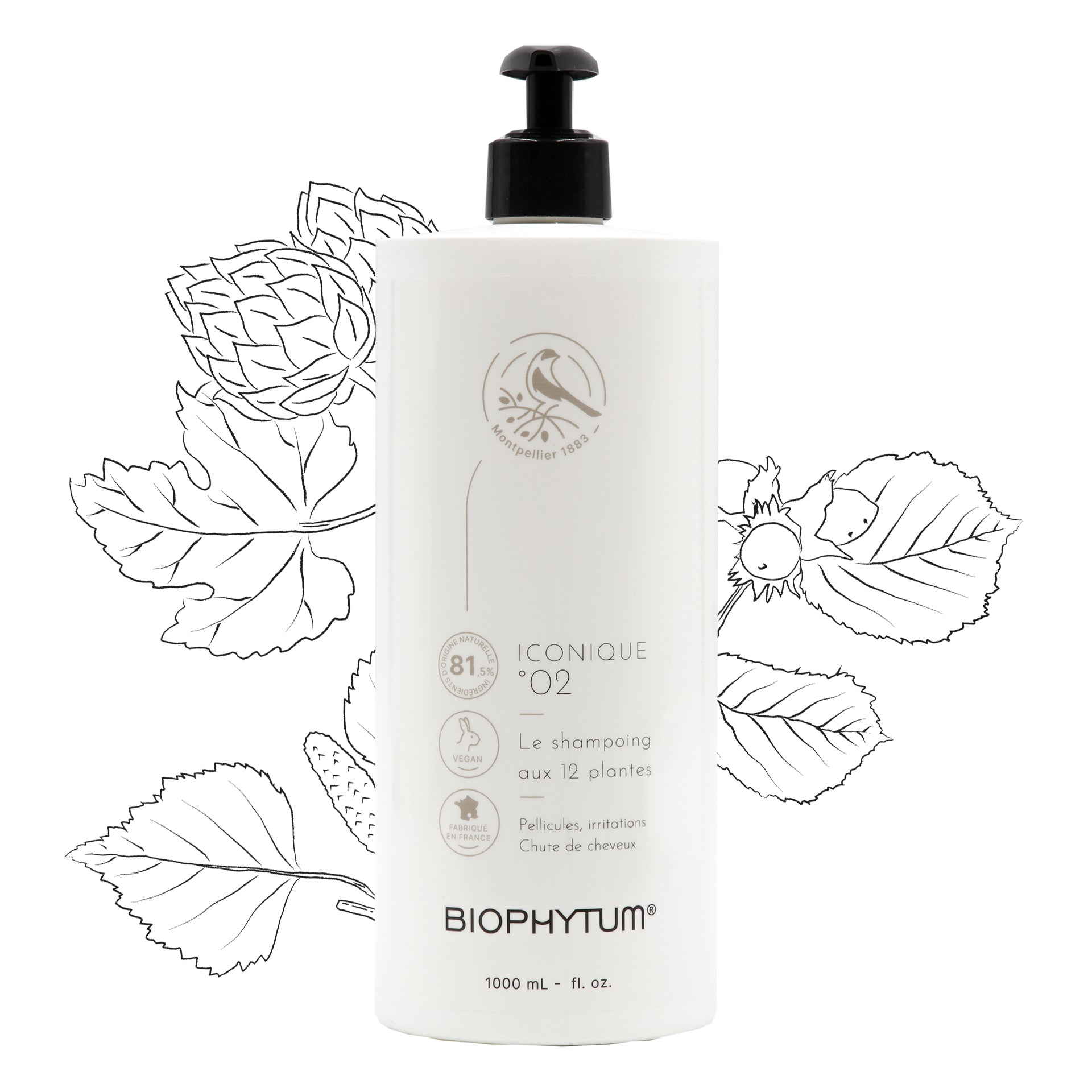 ICONIQUE 02 — 12-Plant Shampoo — Large Format 1L
